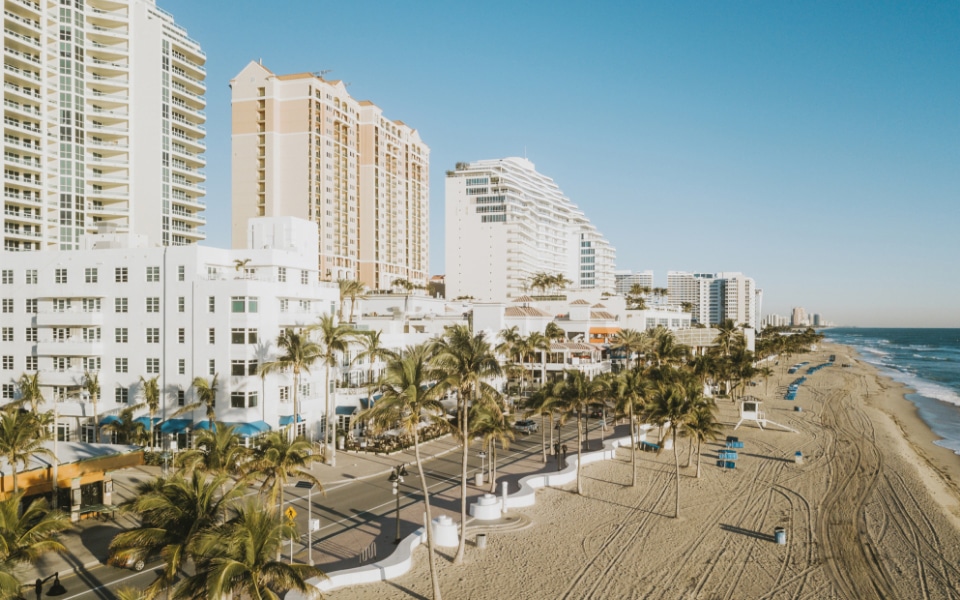 vintage photo of beachside neighborhood